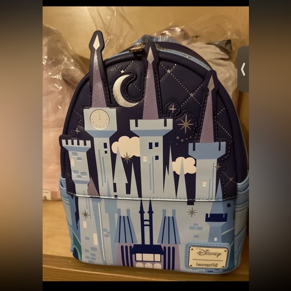 Loungefly Disney Cinderella Castle Glow in the Dark Mini Backpack